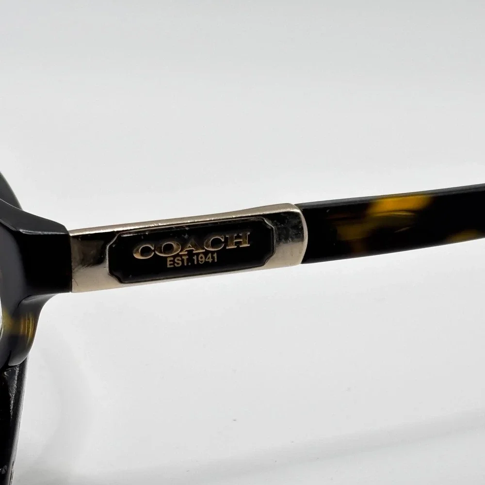 Dark Academia Eyeglasses Coach Kinslee HC 6037 51mm Dark Tortoise Acetate Gold